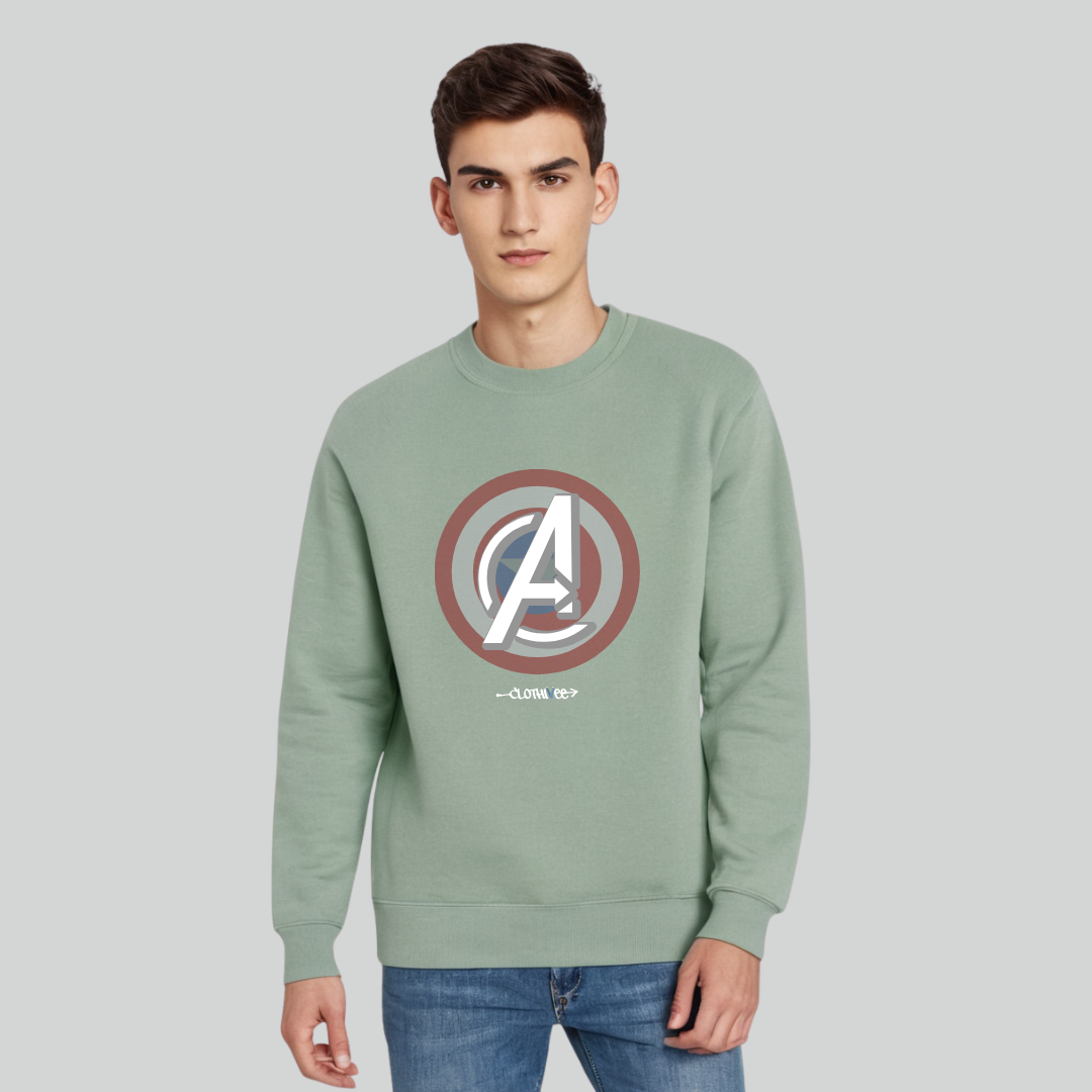 Clothivee Heroic Shield Crew Neck Sweatshirt