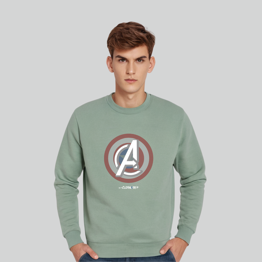 Clothivee Heroic Shield Crew Neck Sweatshirt