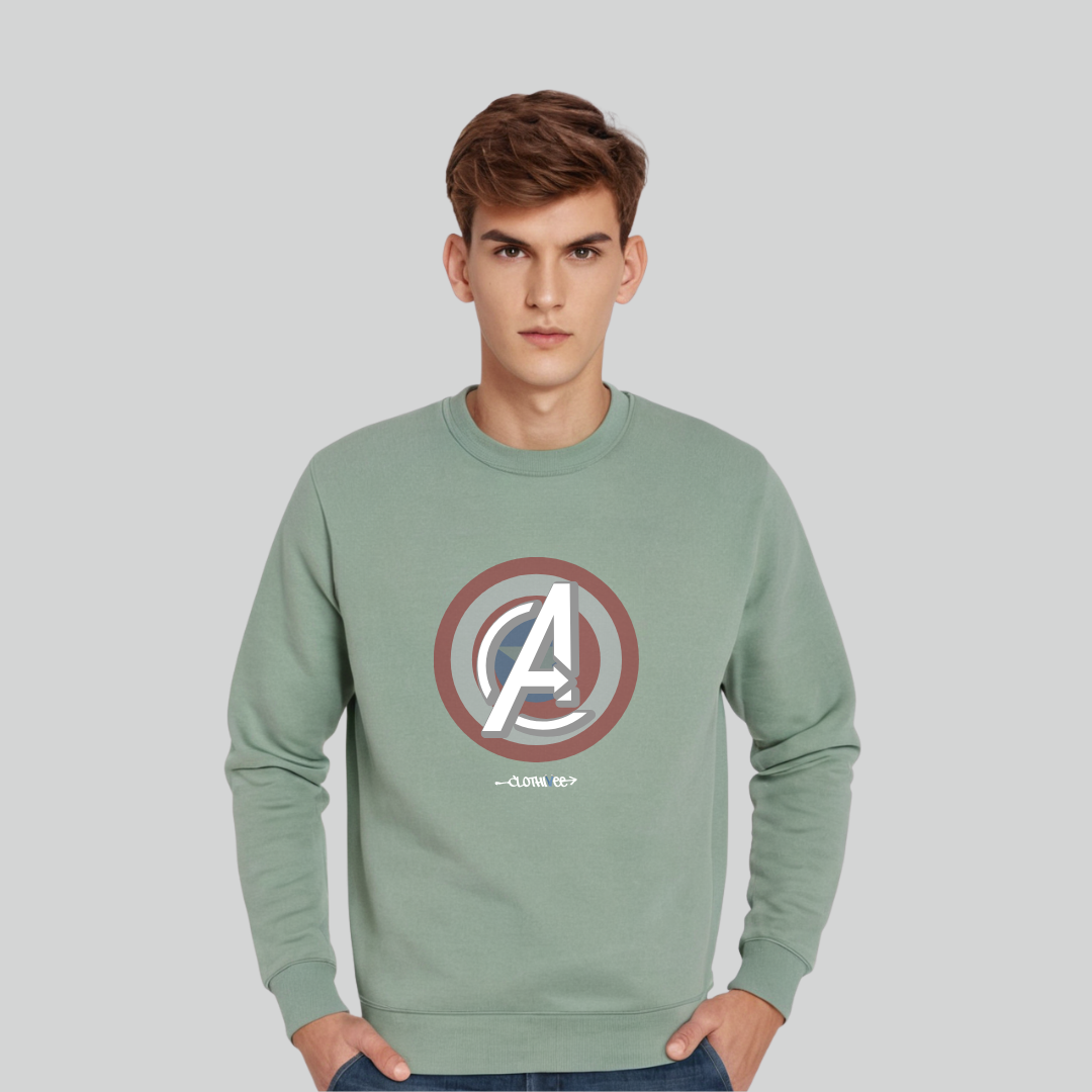 Clothivee Heroic Shield Crew Neck Sweatshirt