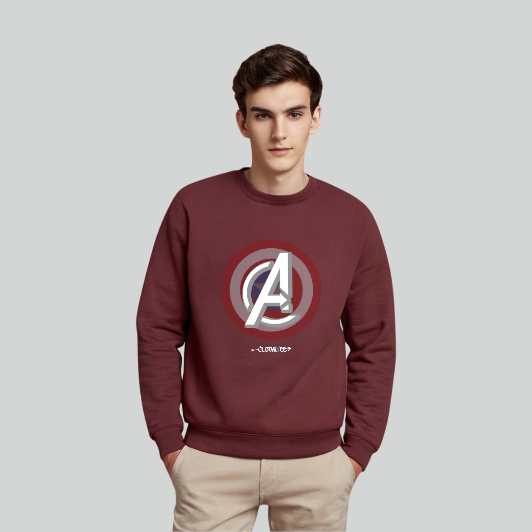Clothivee Heroic Shield Crew Neck Sweatshirt
