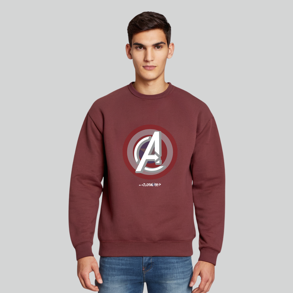 Clothivee Heroic Shield Crew Neck Sweatshirt