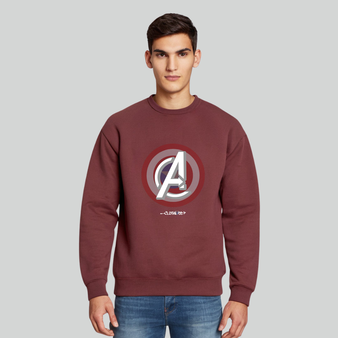 Clothivee Heroic Shield Crew Neck Sweatshirt