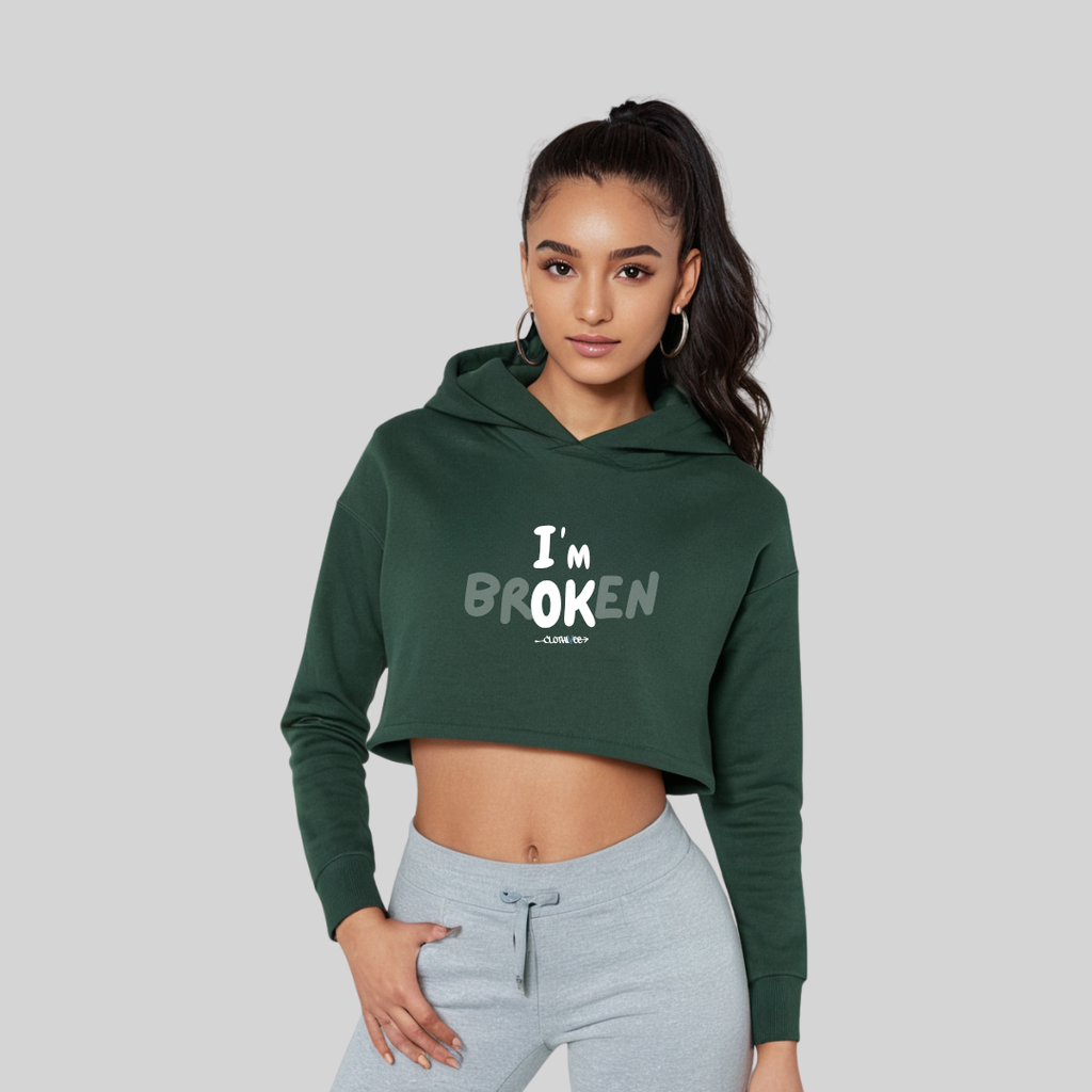 Broken Women’s Crop Hoodie