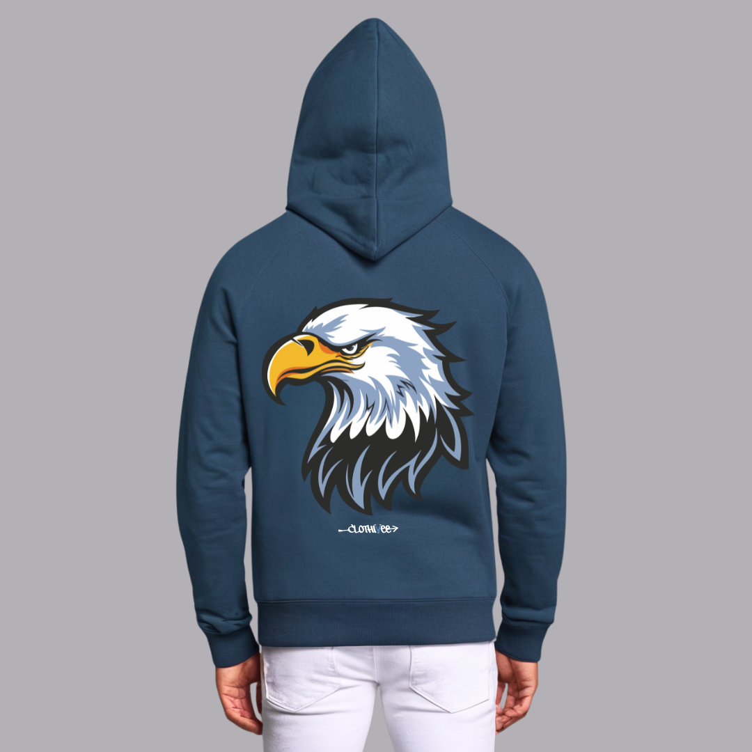 Clothivee Fierce Eagle Oversized Hoodie