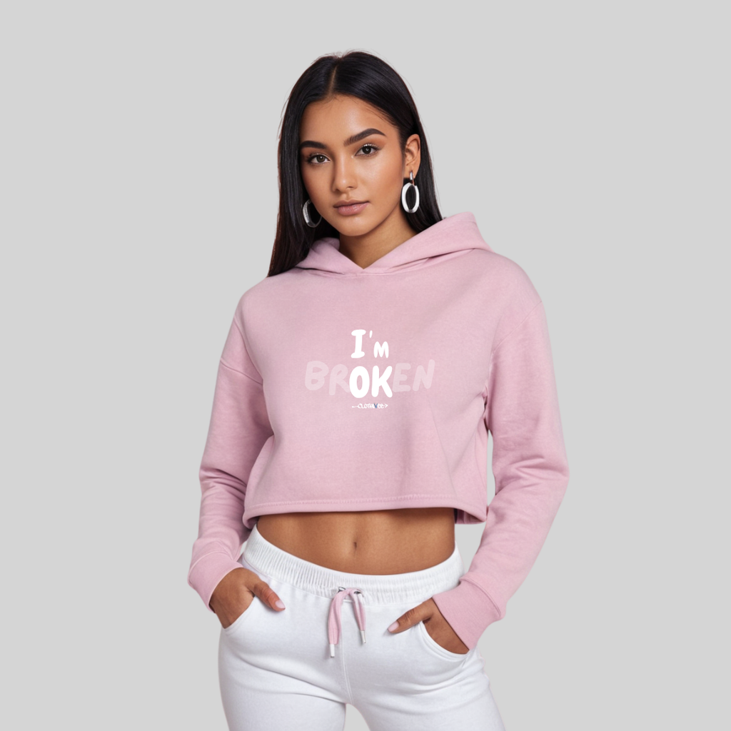 Broken Women’s Crop Hoodie