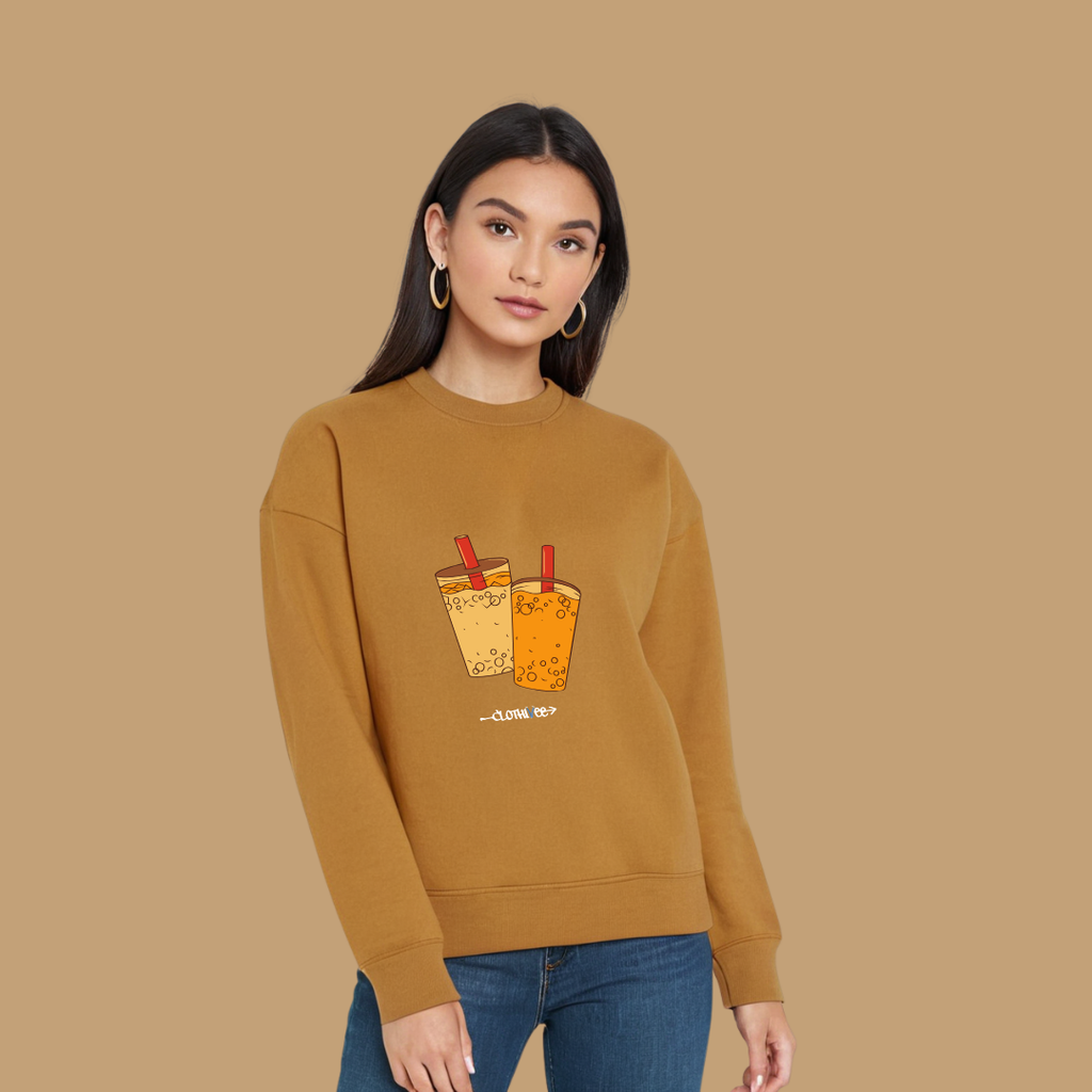 Clothivee Boba Duo Women Sweatshirt