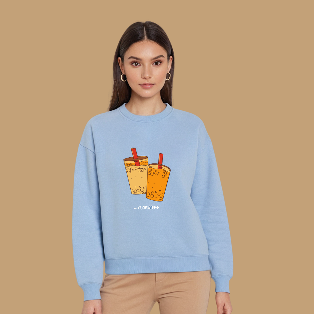 Clothivee Boba Duo Women Sweatshirt