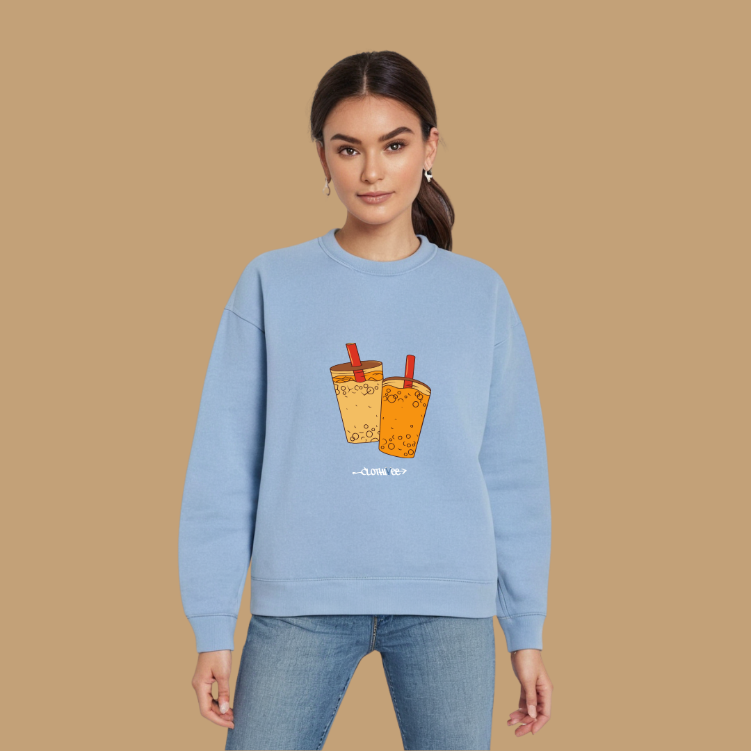 Clothivee Boba Duo Women Sweatshirt