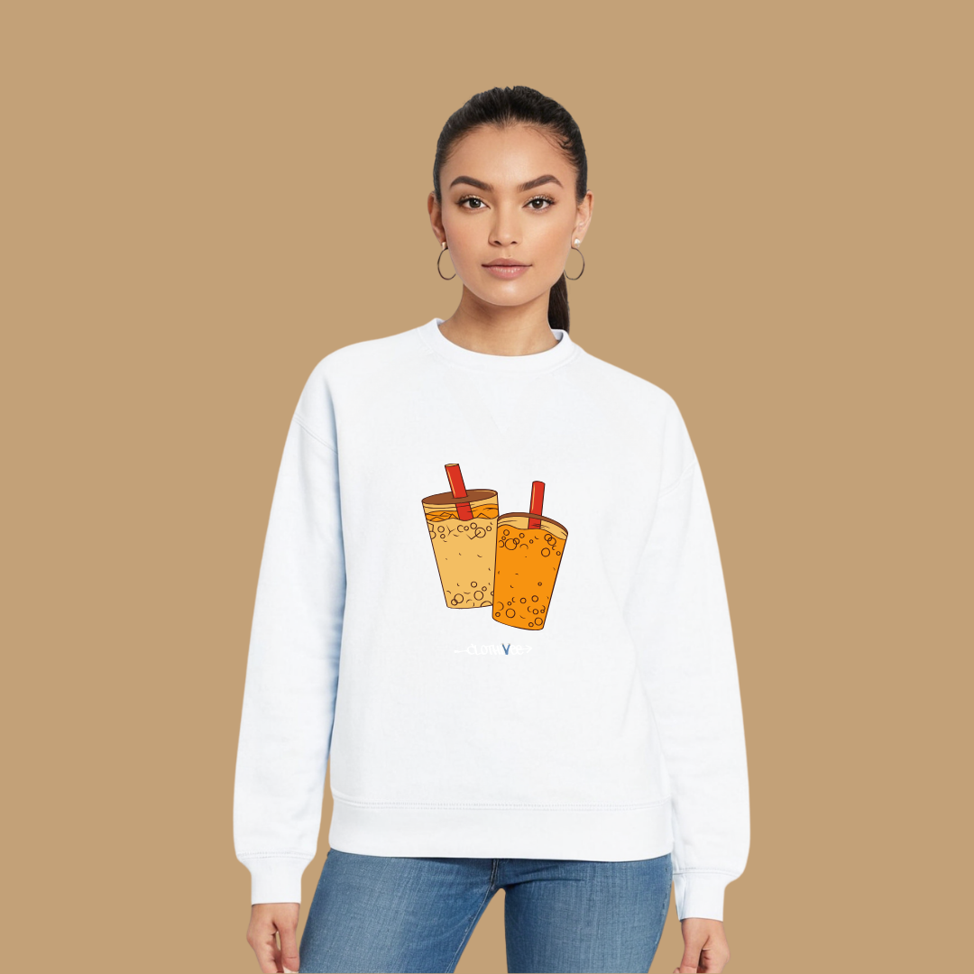 Clothivee Boba Duo Women Sweatshirt