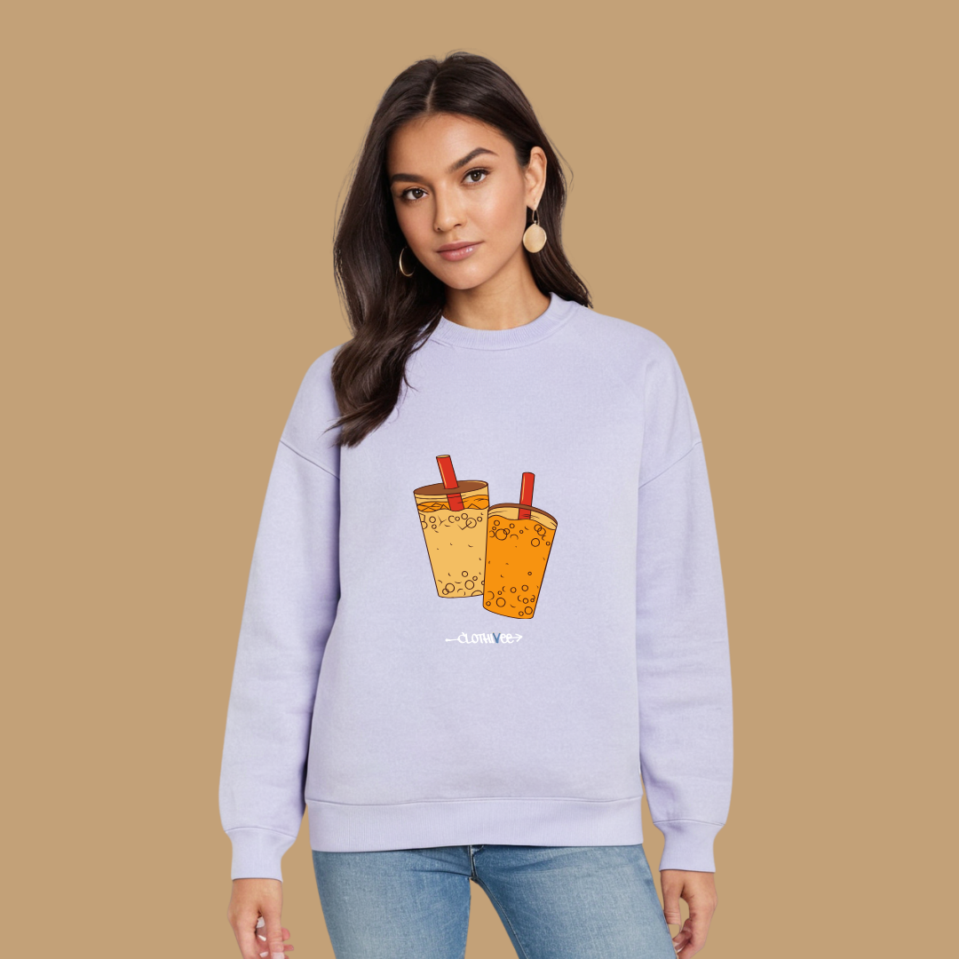 Clothivee Boba Duo Women Sweatshirt