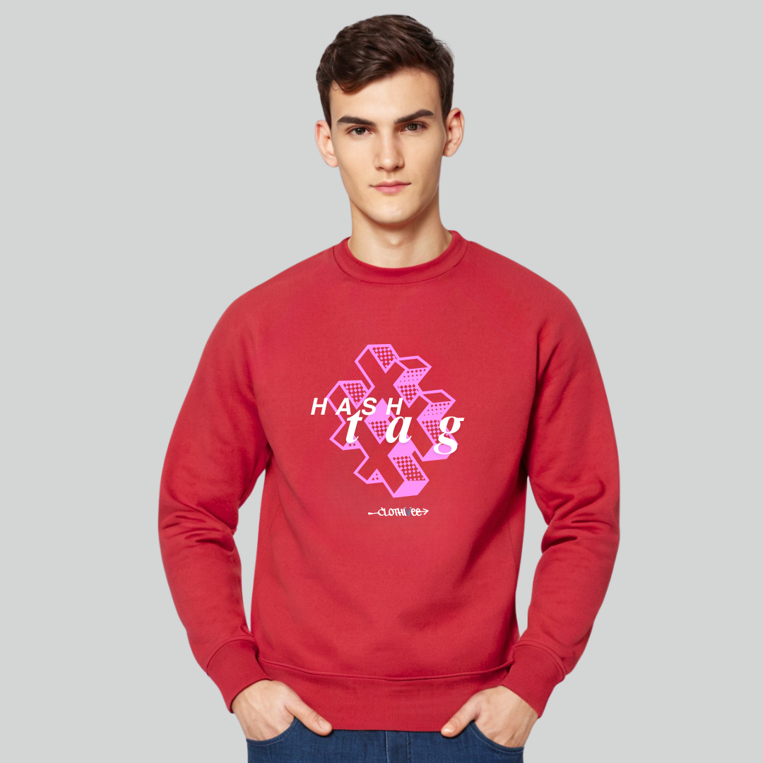 Clothivee Hashtag Vibe Crew Neck Sweatshirt