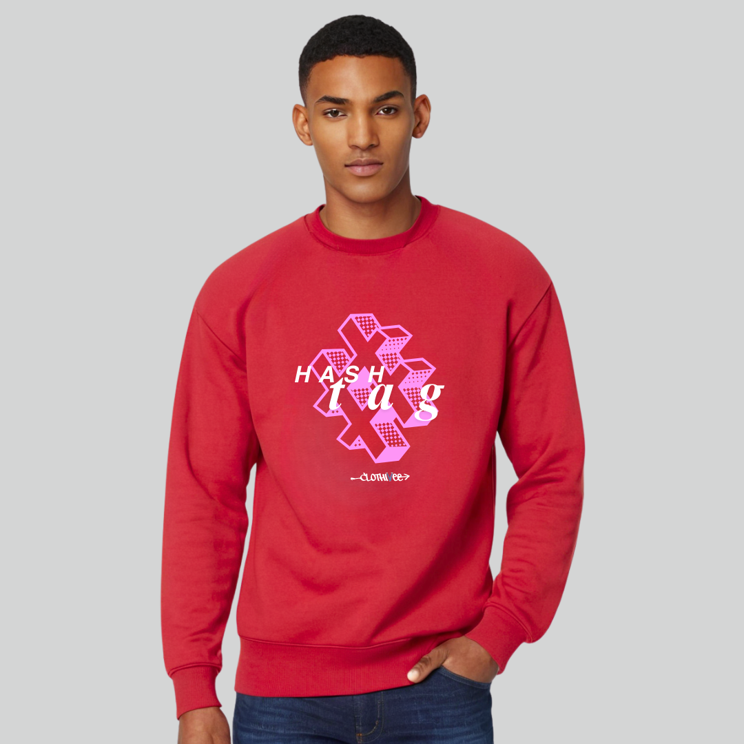 Clothivee Hashtag Vibe Crew Neck Sweatshirt