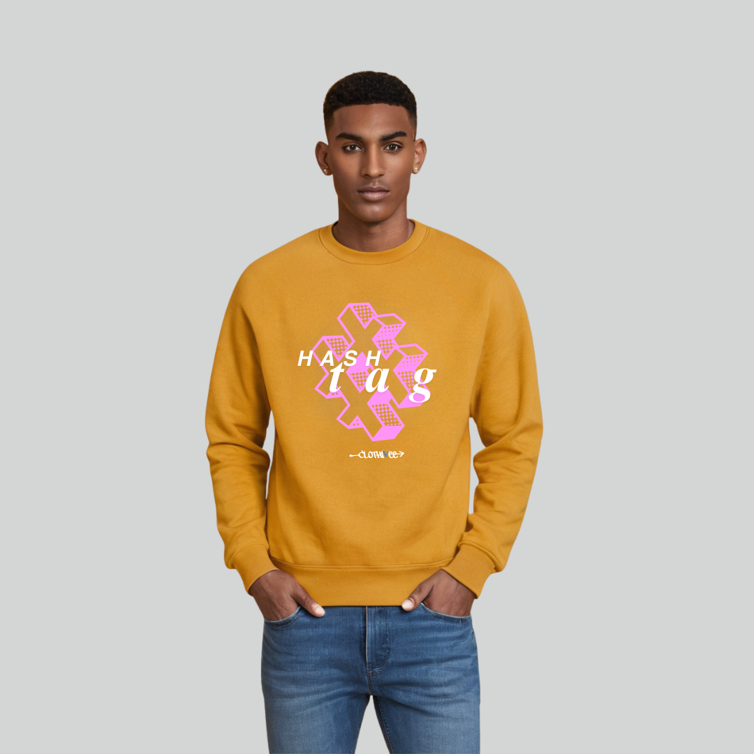 Clothivee Hashtag Vibe Crew Neck Sweatshirt
