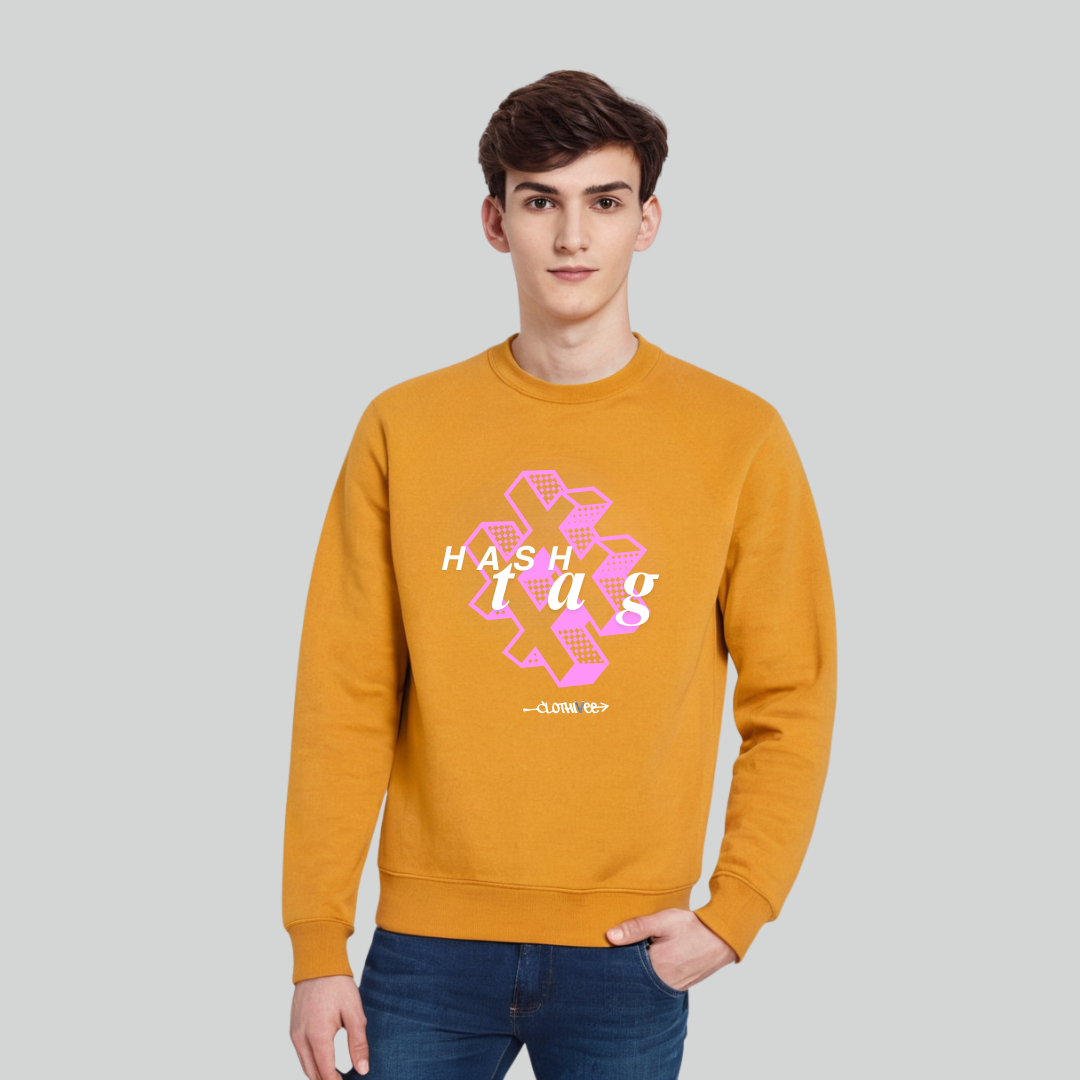 Clothivee Hashtag Vibe Crew Neck Sweatshirt