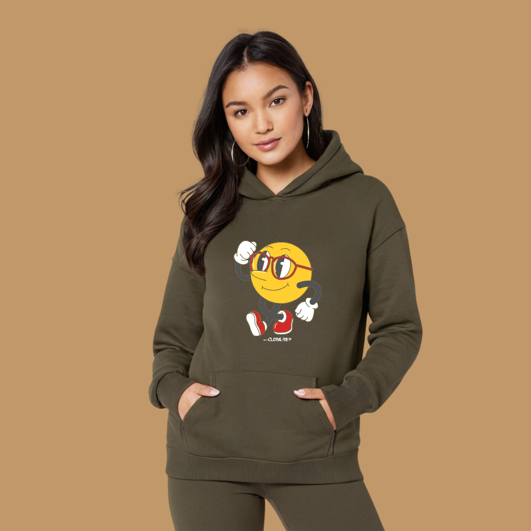Clothivee Runner Smiley Women Hoodie