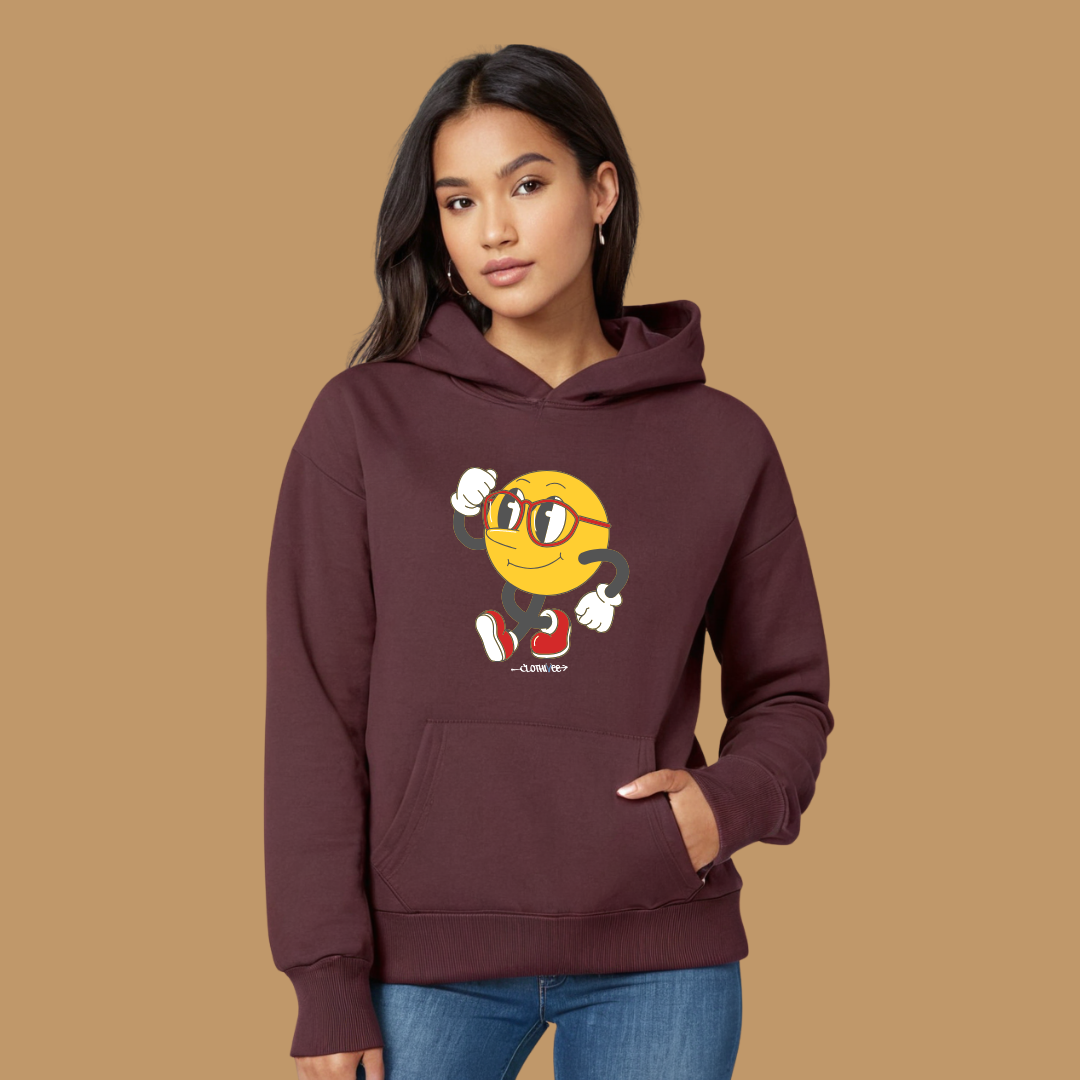Clothivee Runner Smiley Women Hoodie