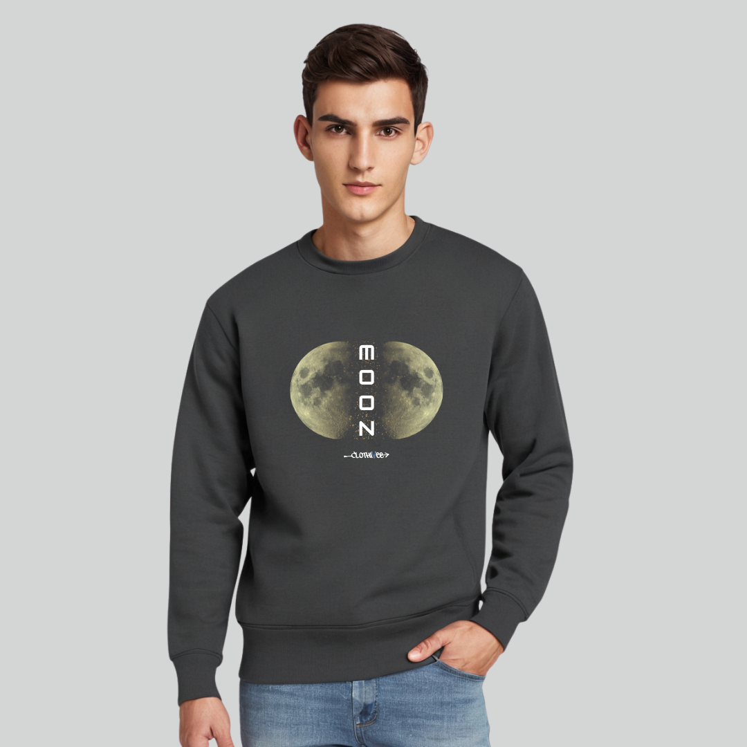 Clothivee Twin Moon Crew Neck Sweatshirt