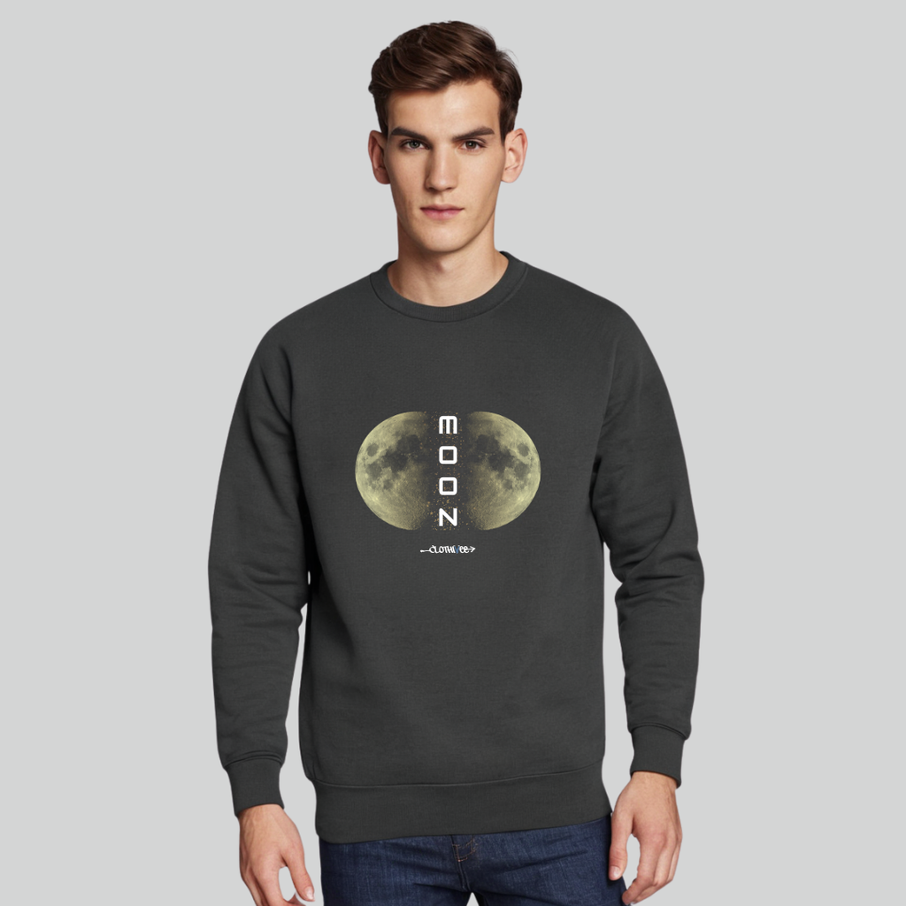 Clothivee Twin Moon Crew Neck Sweatshirt