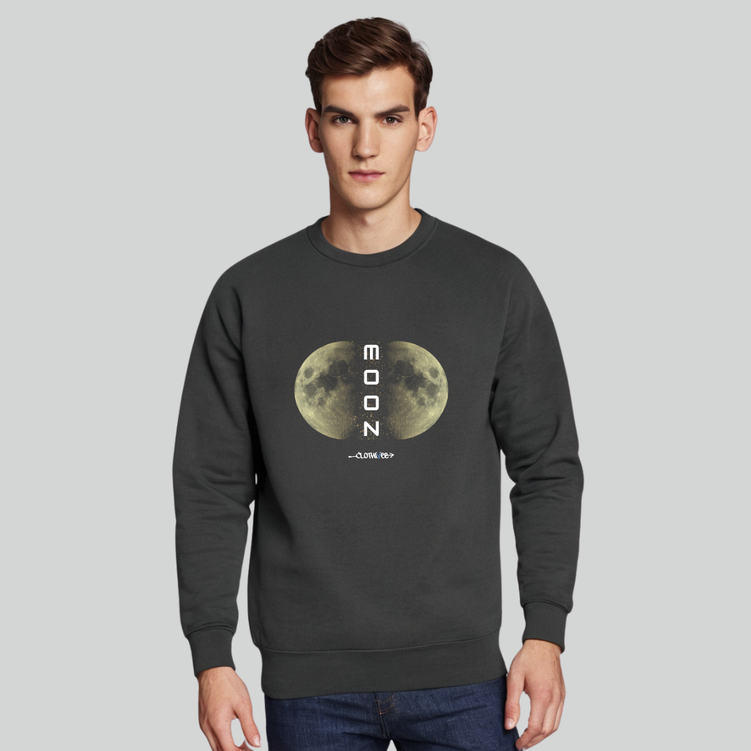 Clothivee Twin Moon Crew Neck Sweatshirt
