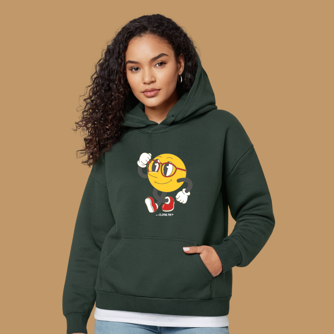 Clothivee Runner Smiley Women Hoodie