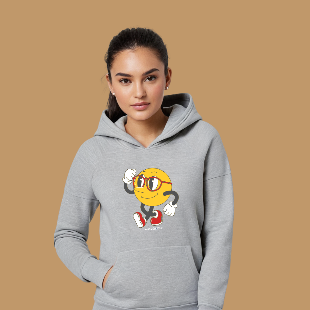 Clothivee Runner Smiley Women Hoodie