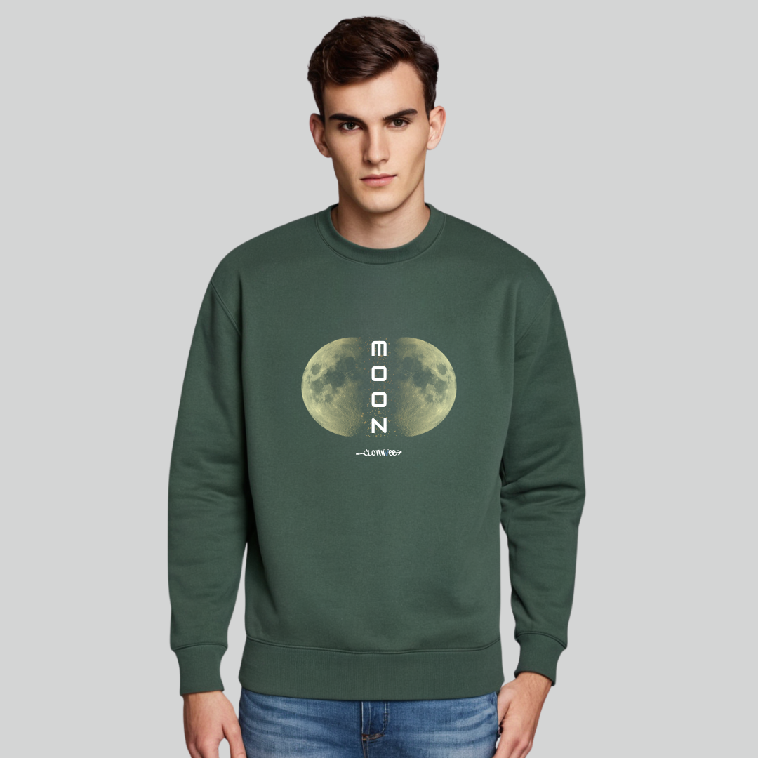 Clothivee Twin Moon Crew Neck Sweatshirt