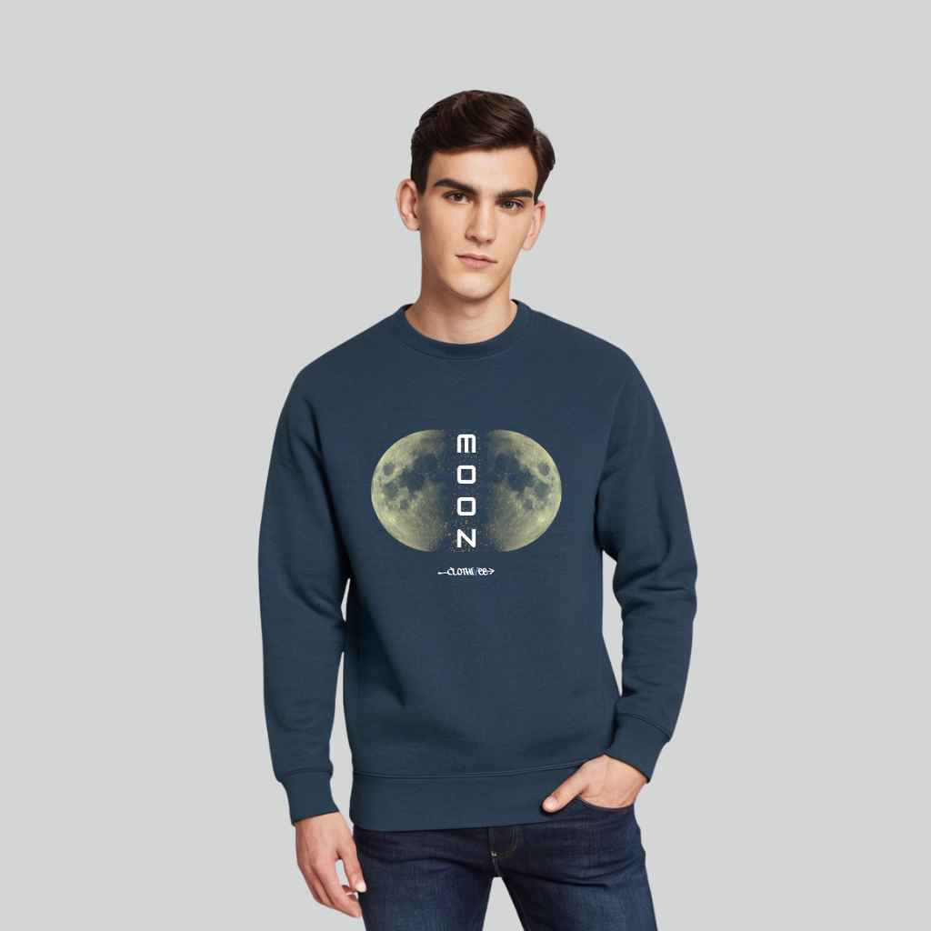 Clothivee Twin Moon Crew Neck Sweatshirt