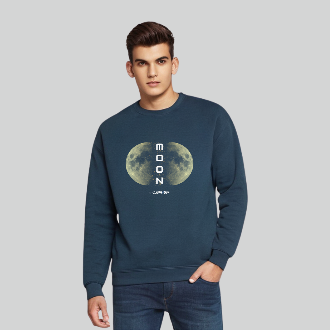Clothivee Twin Moon Crew Neck Sweatshirt