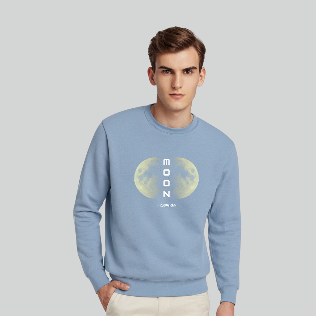 Clothivee Twin Moon Crew Neck Sweatshirt