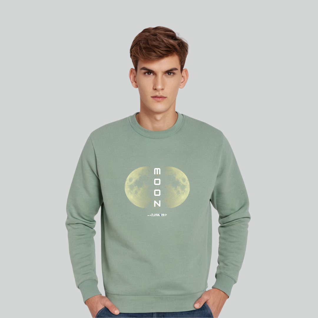Clothivee Twin Moon Crew Neck Sweatshirt