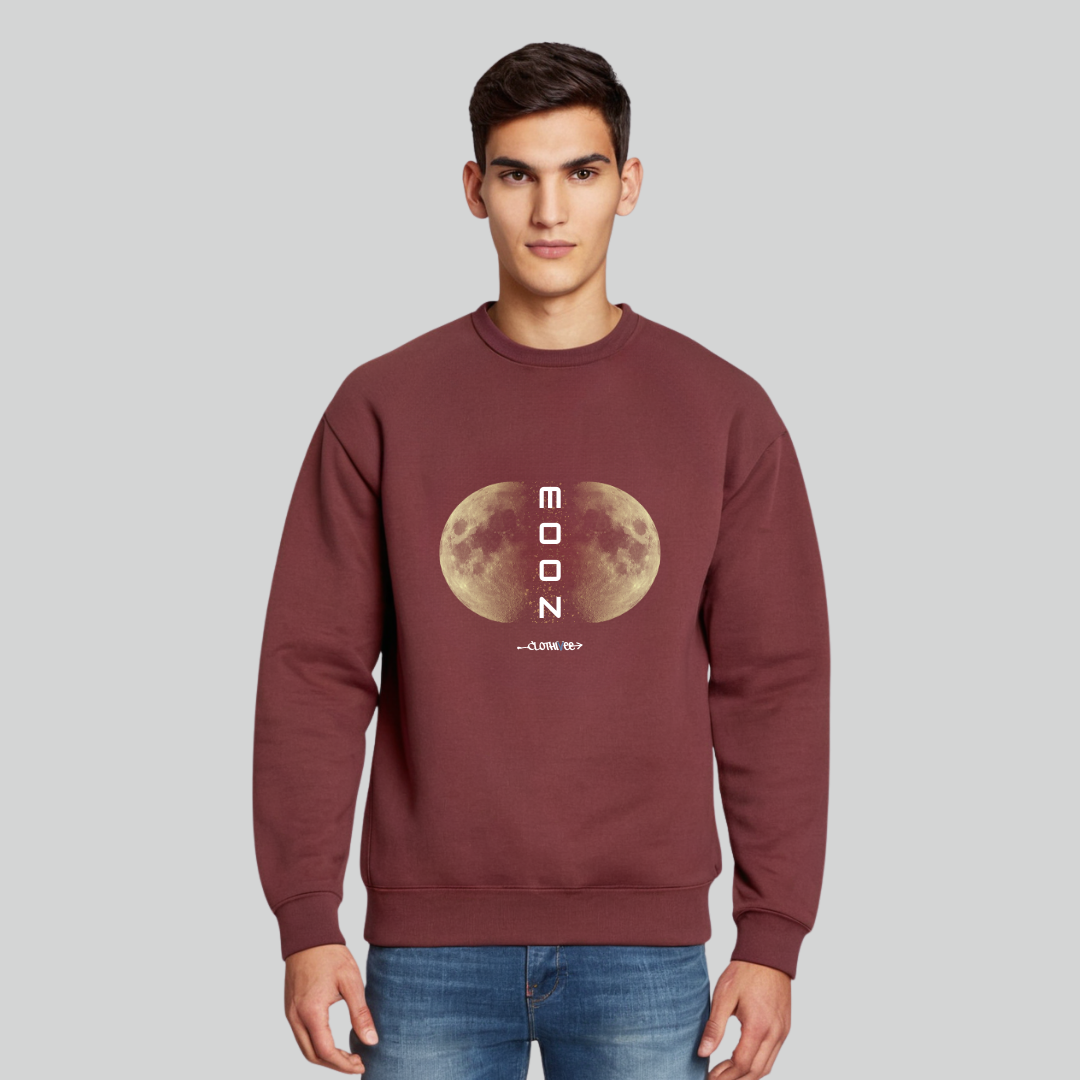 Clothivee Twin Moon Crew Neck Sweatshirt