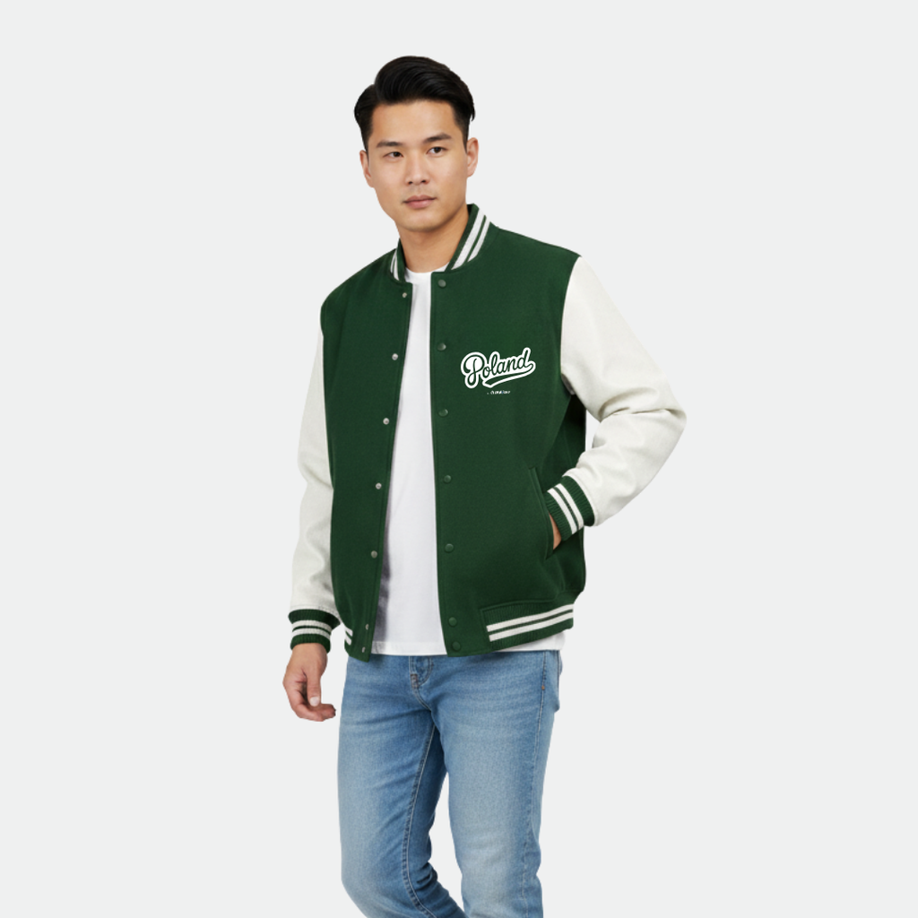 Clothivee Poland Script Varsity Jacket