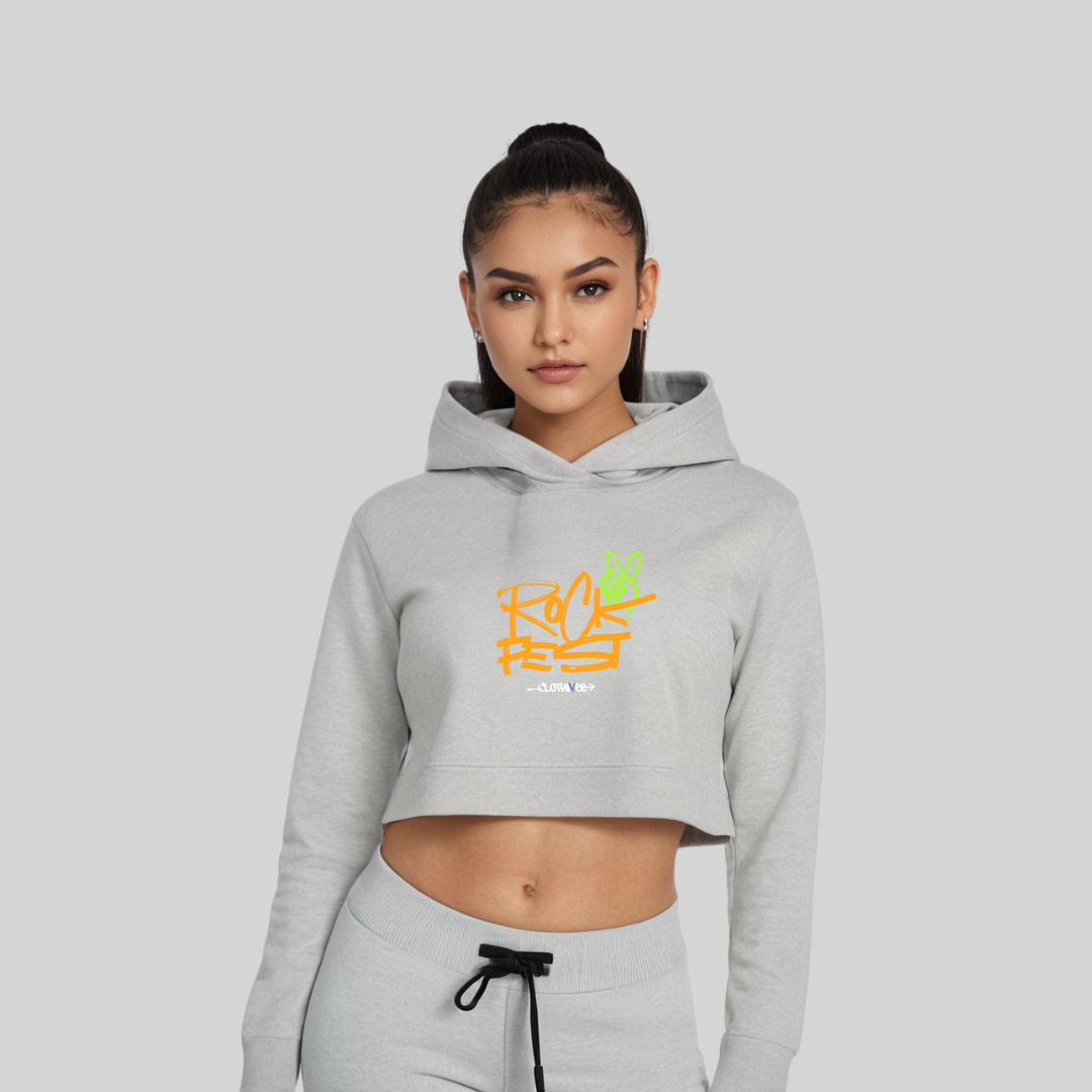 Rock Fest Women’s Crop Hoodie