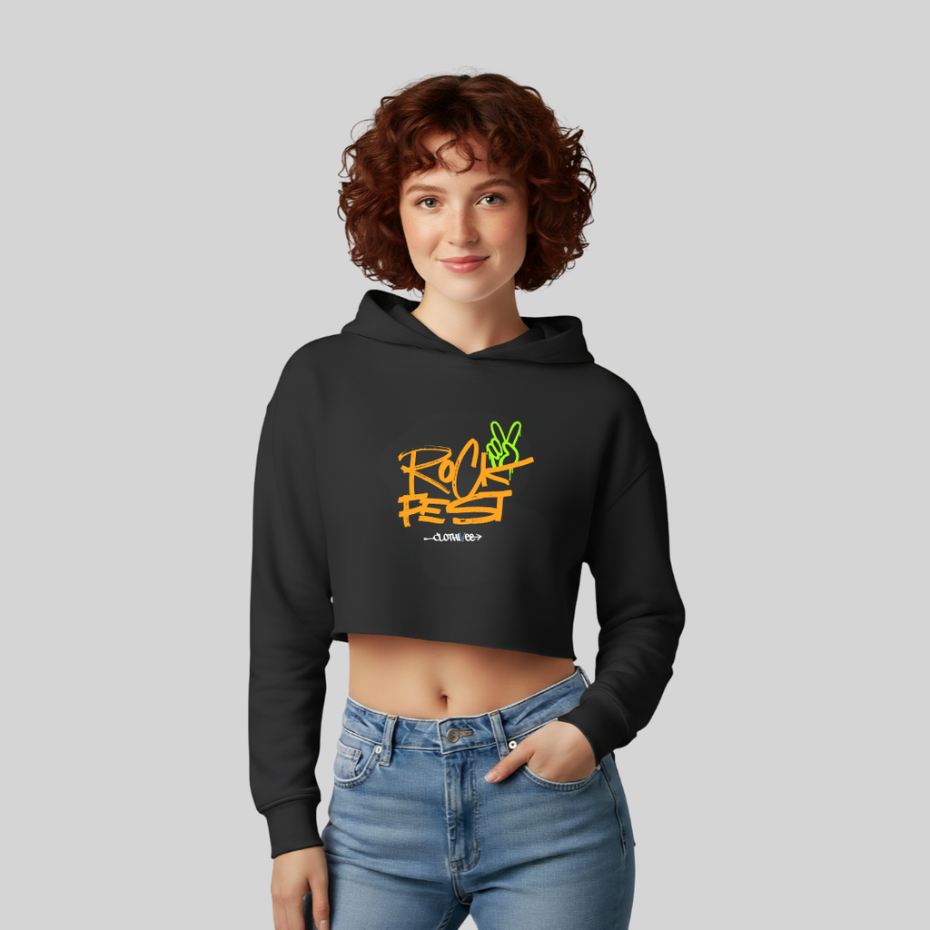 Rock Fest Women’s Crop Hoodie