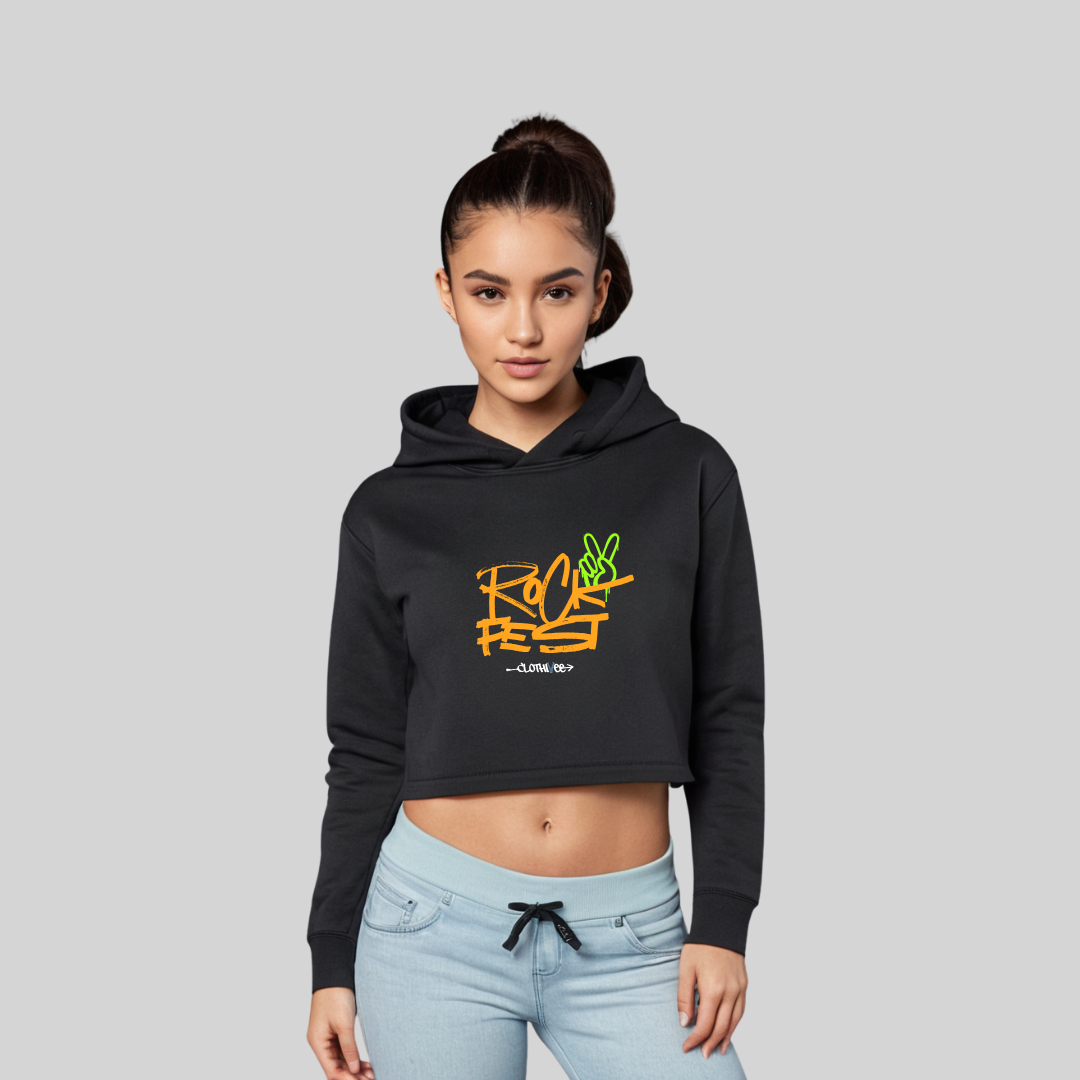 Rock Fest Women’s Crop Hoodie