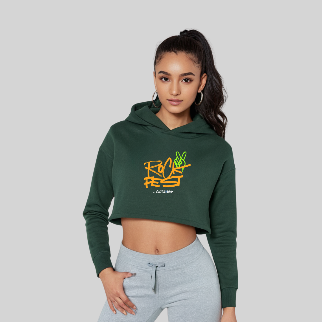 Rock Fest Women’s Crop Hoodie