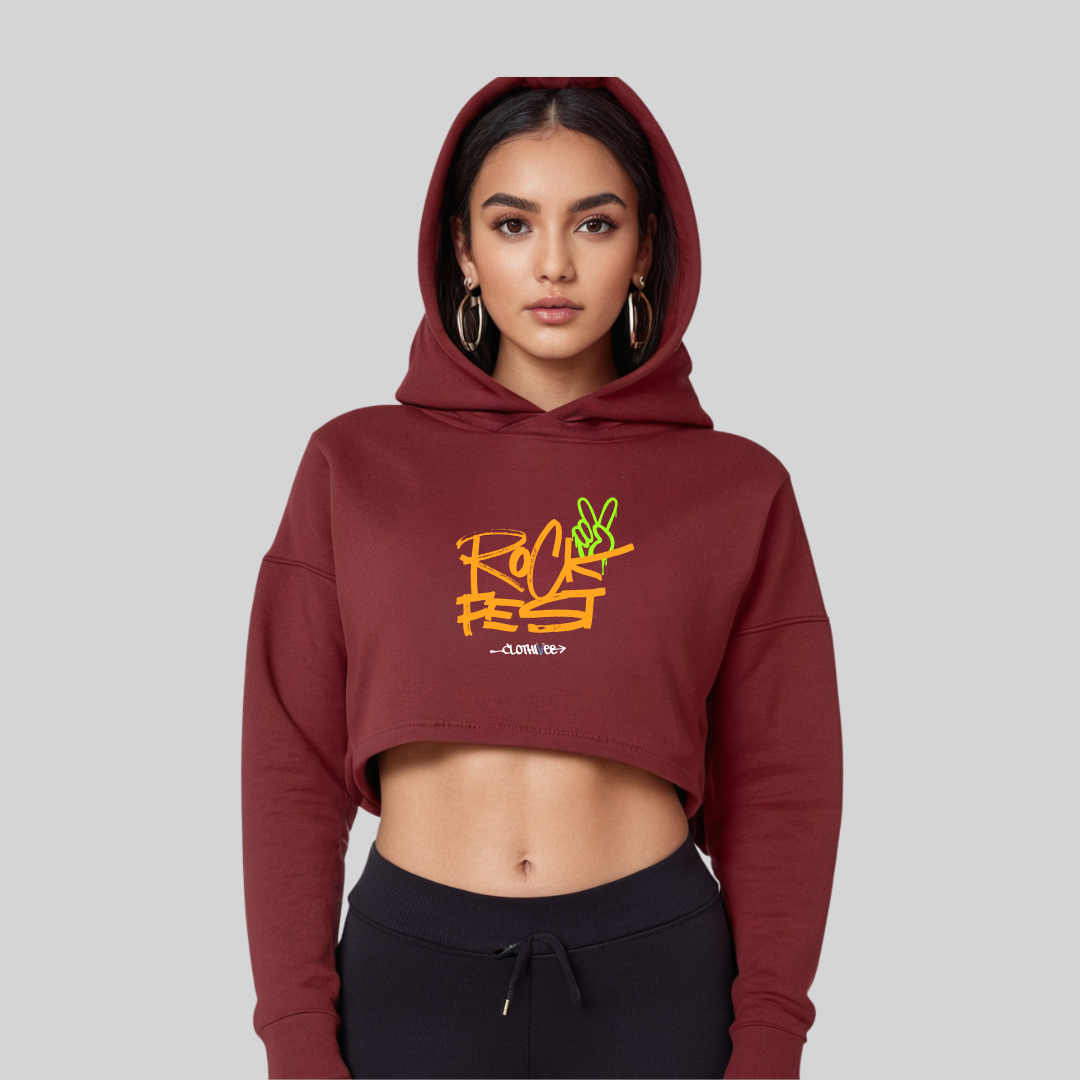 Rock Fest Women’s Crop Hoodie
