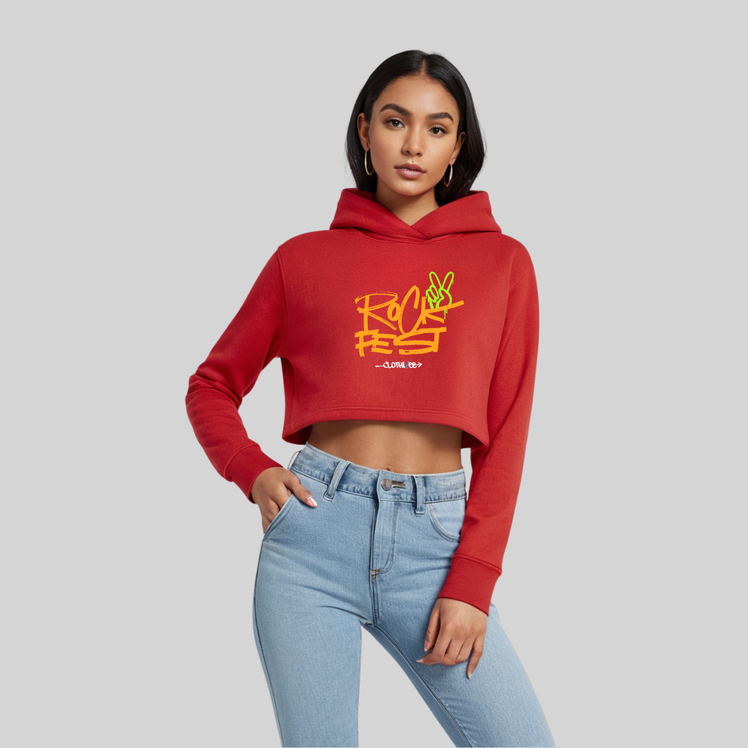Rock Fest Women’s Crop Hoodie