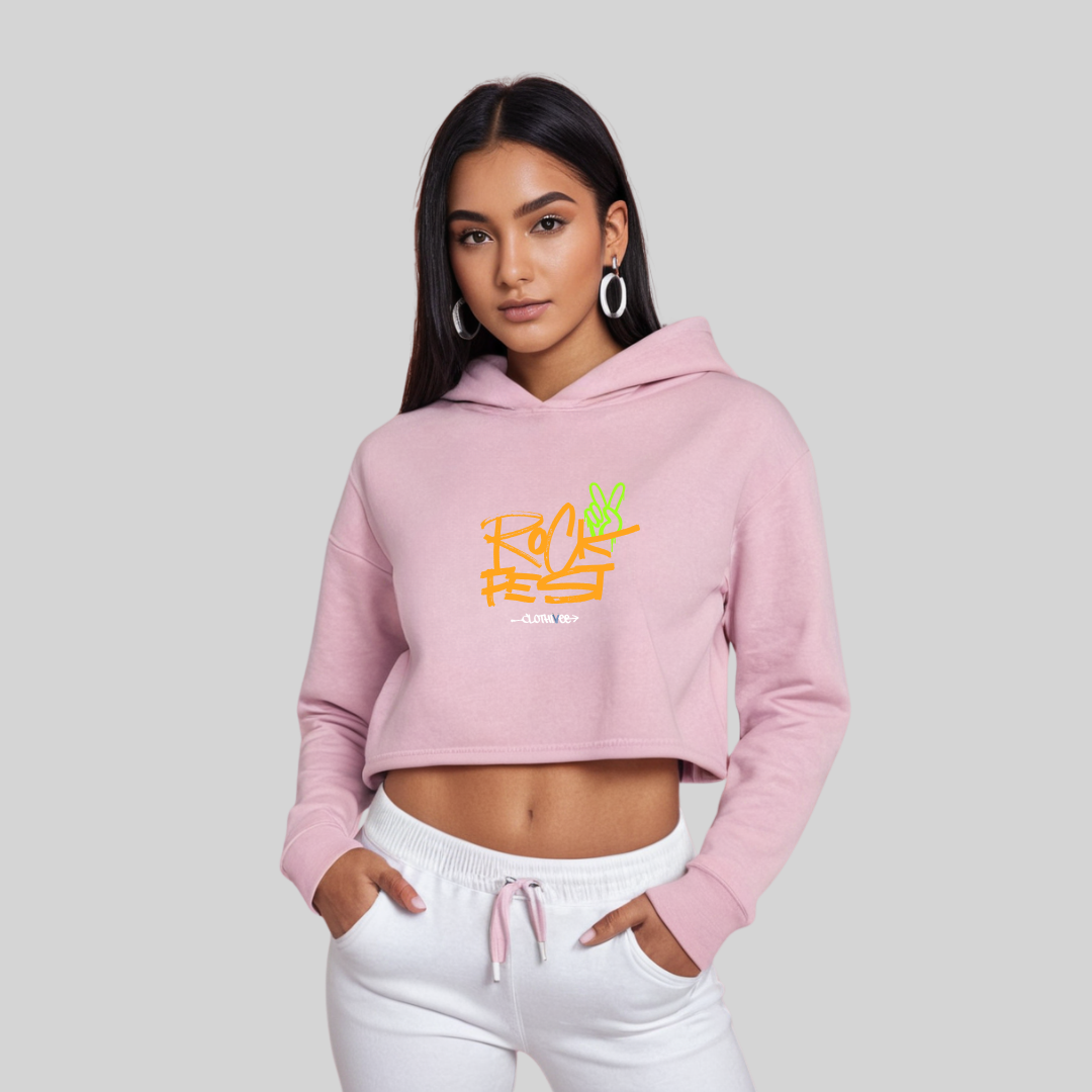 Rock Fest Women’s Crop Hoodie