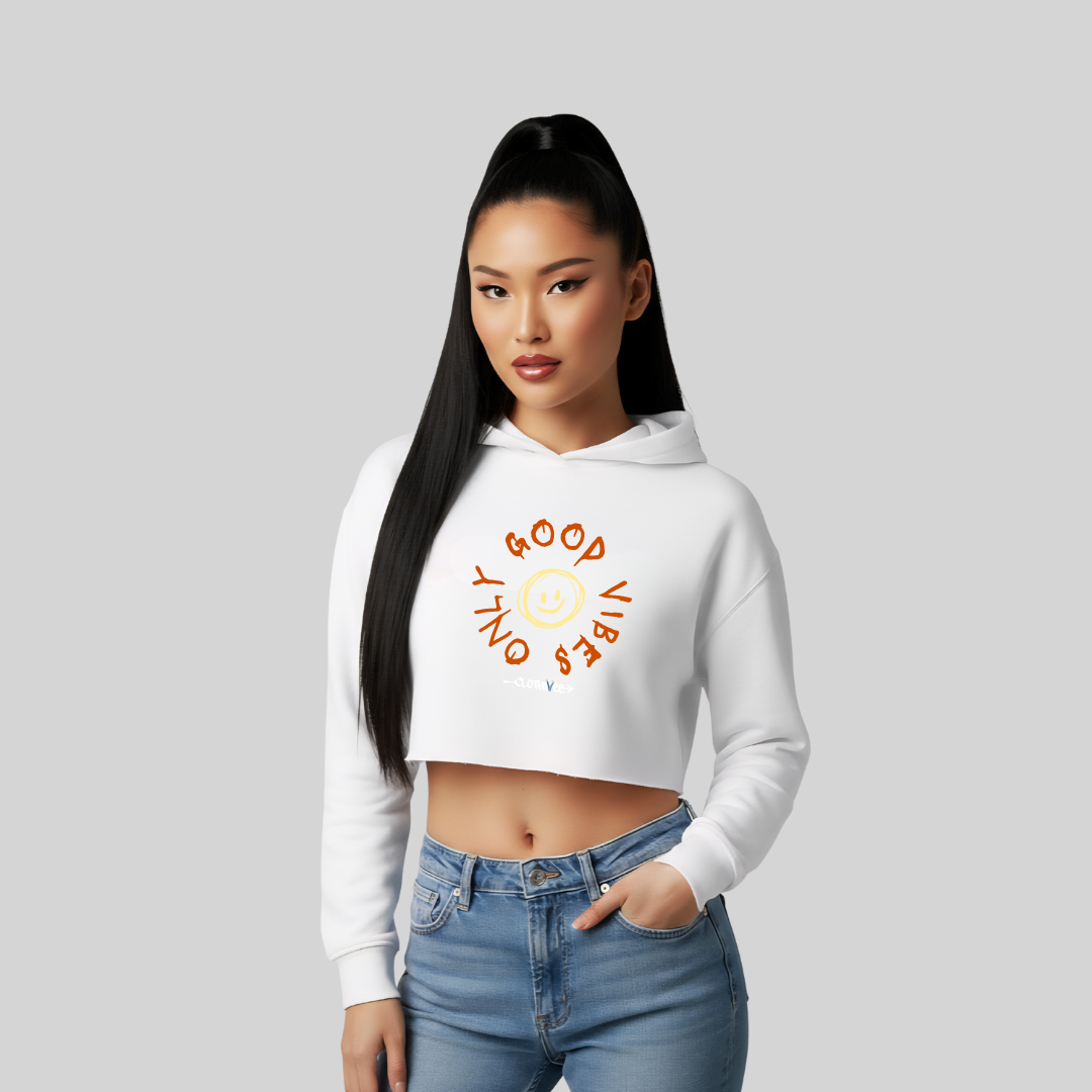 Good Vibes Only Women’s Crop Hoodie