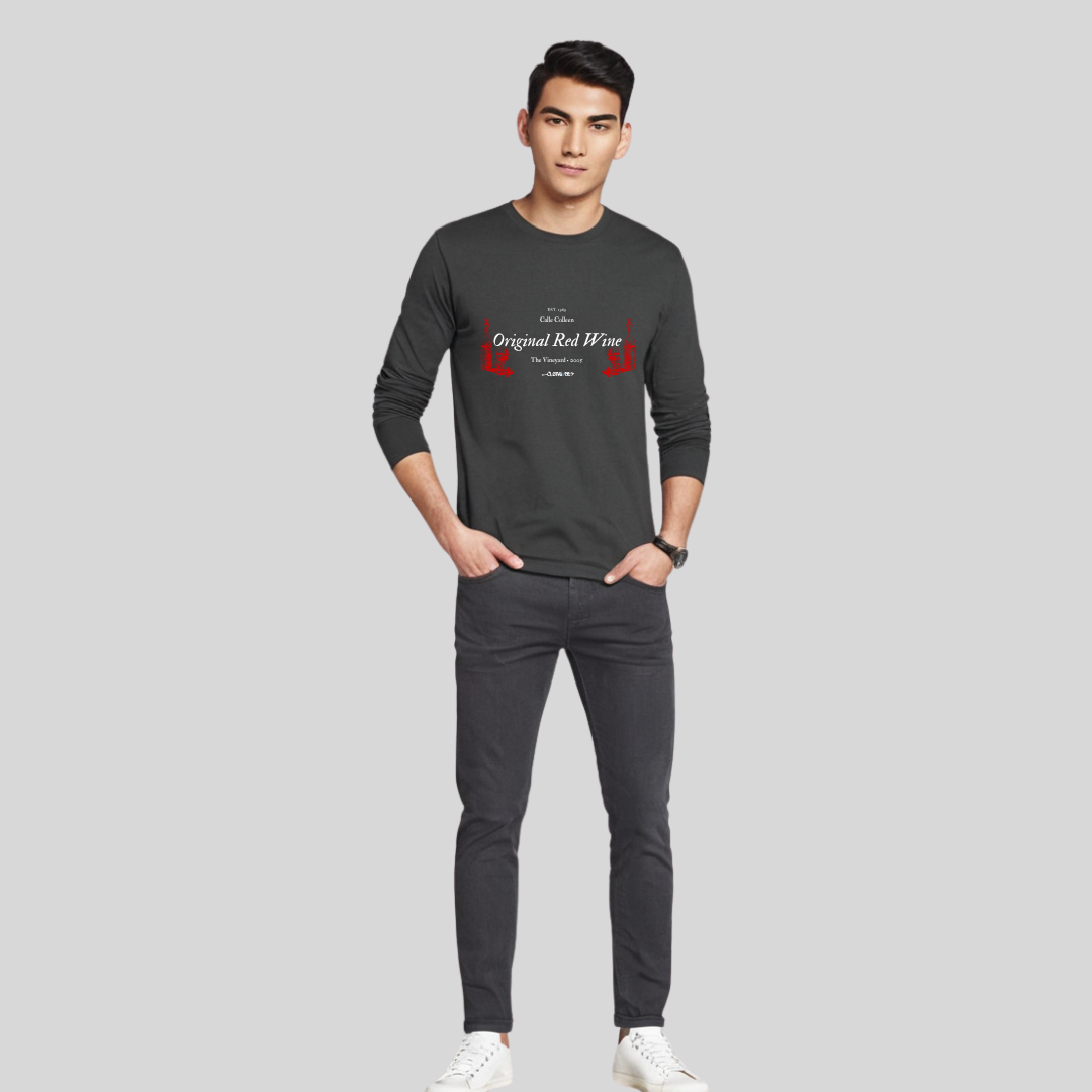 Clothivee Red Wine Reserve Full Sleeves T-shirt