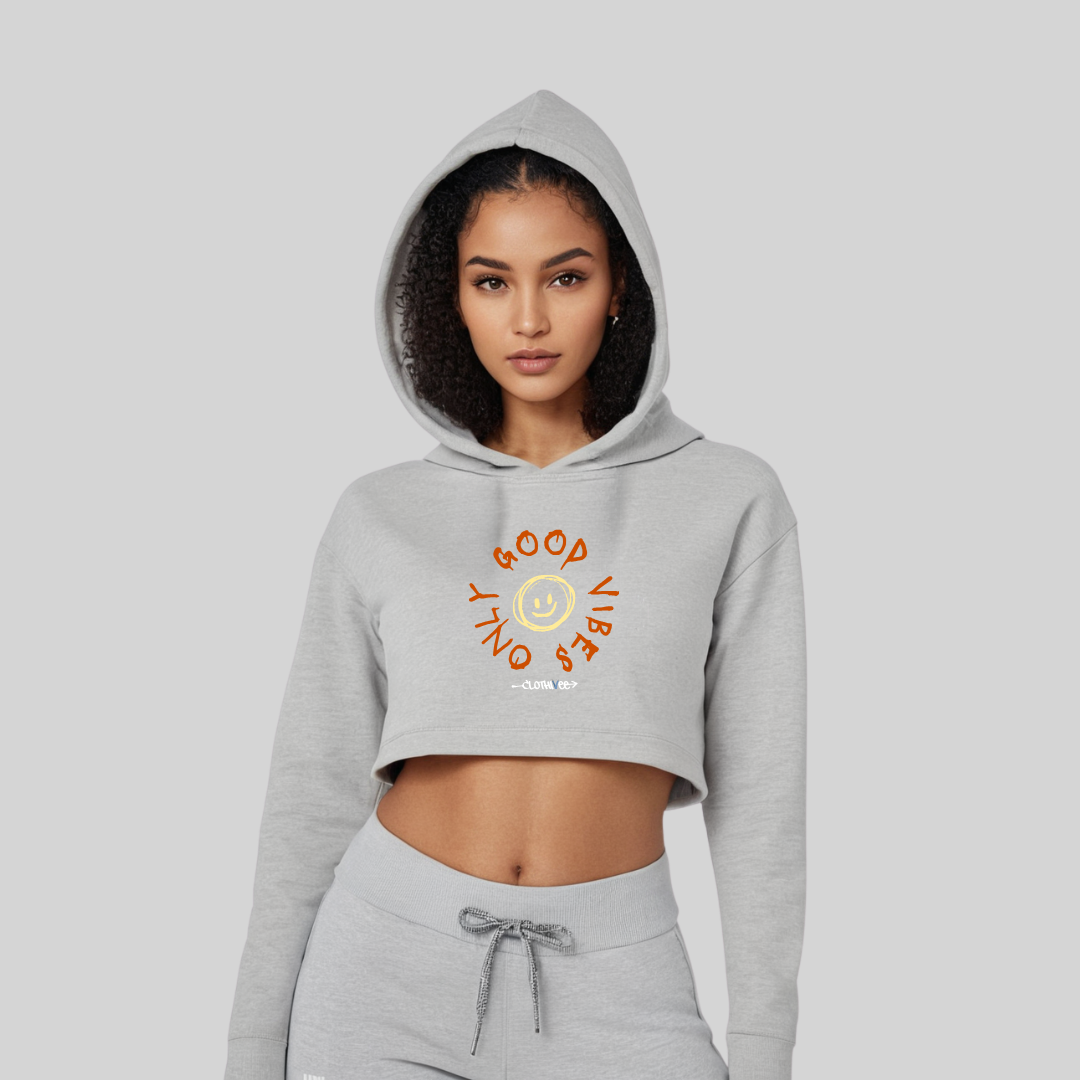 Good Vibes Only Women’s Crop Hoodie