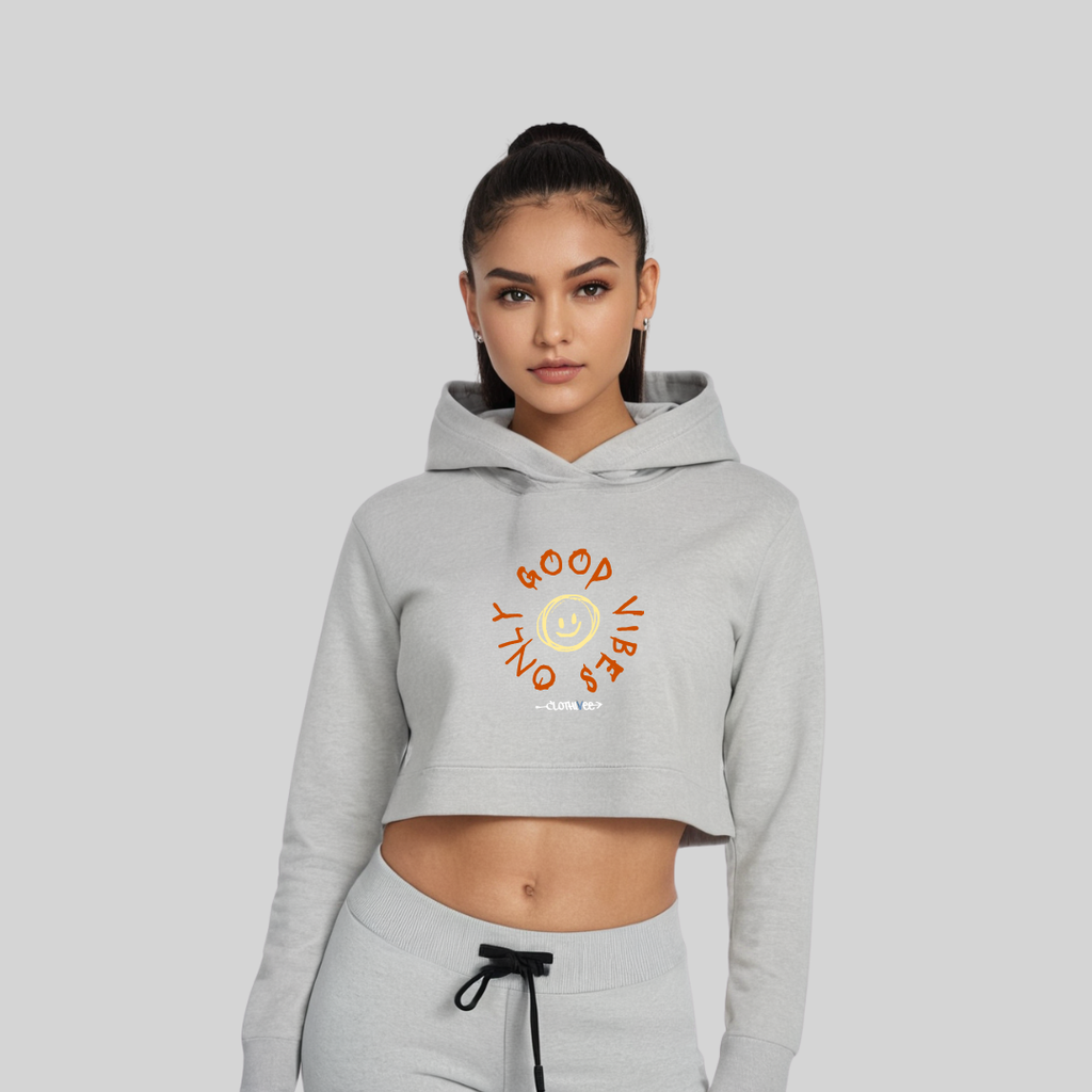 Good Vibes Only Women’s Crop Hoodie